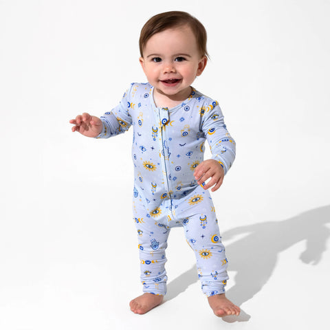 Bamboo Convertible Footie - The Eye Blue