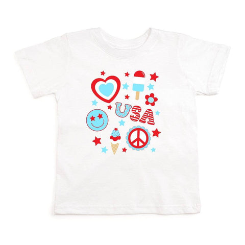 4th Of July Doodle Kids Shirt - Sweet Wink