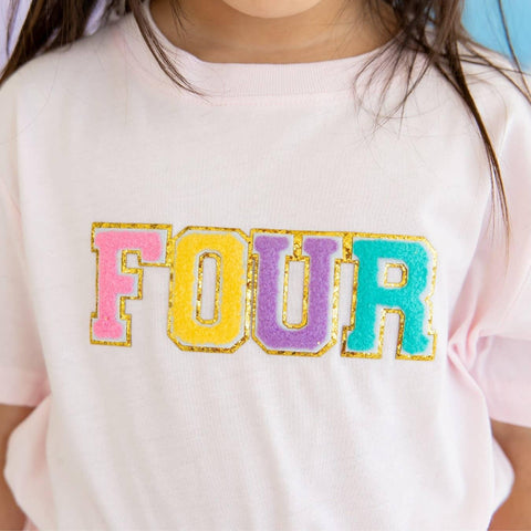 Fourth Birthday Patch Kids Shirt - Sweet Wink