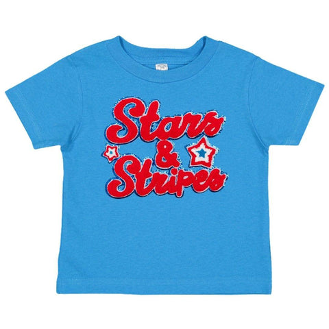 Stars & Stripes Patch 4th of July Kids Shirt - Sweet Wink