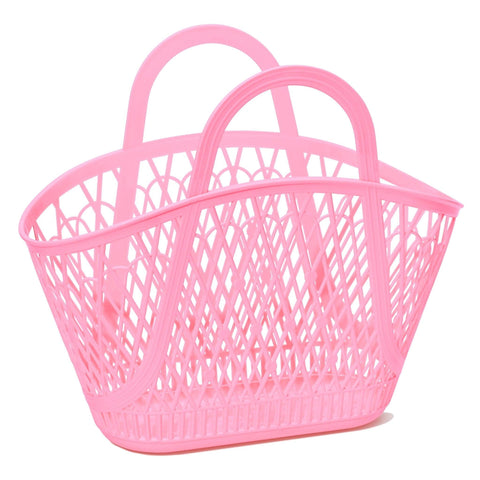 Sun Jellies-Sun Jellies - Betty Basket Jelly Bag - Bubblegum Pink-#Butter_Bug_Boutique#