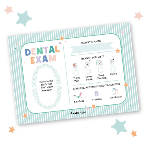 Dentist Pretend Play Notepad - Butterbugboutique