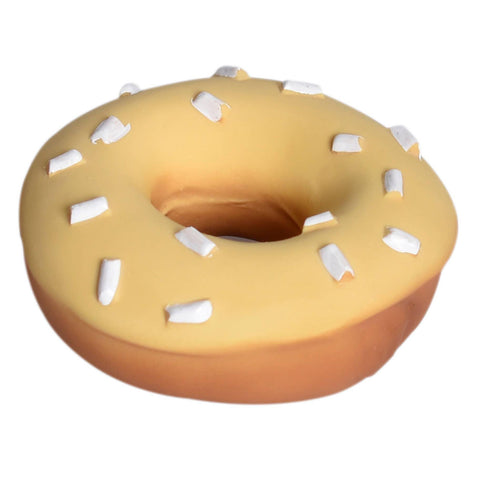 Donut - Natural Organic Rubber Teether, Rattle & Bath Toy - Tikiri Toys