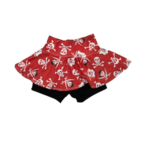 Doe&Fawn-Gasparilla Red Pirate Skirted Shorties-#Butter_Bug_Boutique#