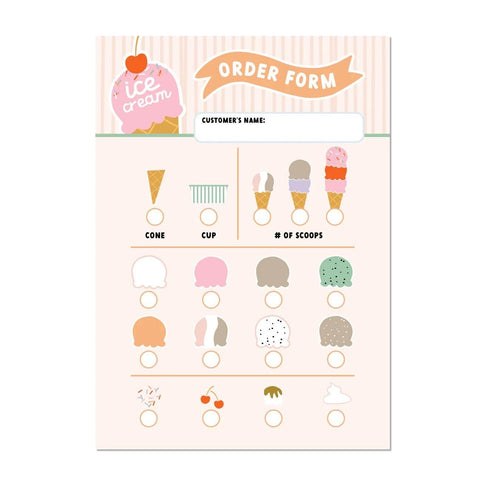 Ice Cream Shop Notepad - Butterbugboutique