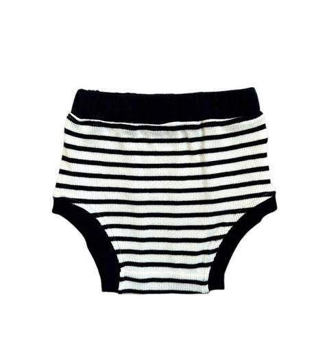 Jet Black Stripe Baby Diaper Cover - Molly and Max