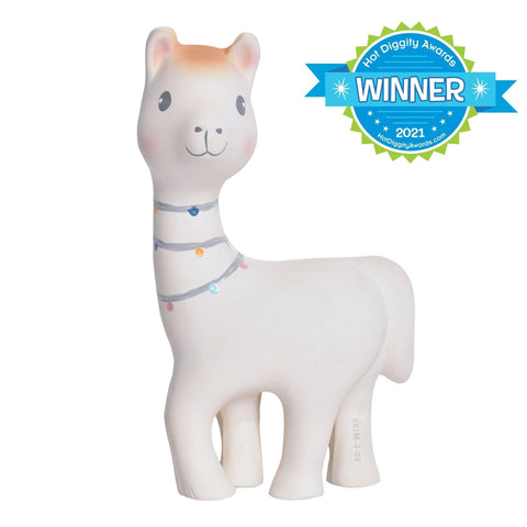 Lilith the Llama Organic Natural Rubber Teether Toy - Butterbugboutique (7626026025218)