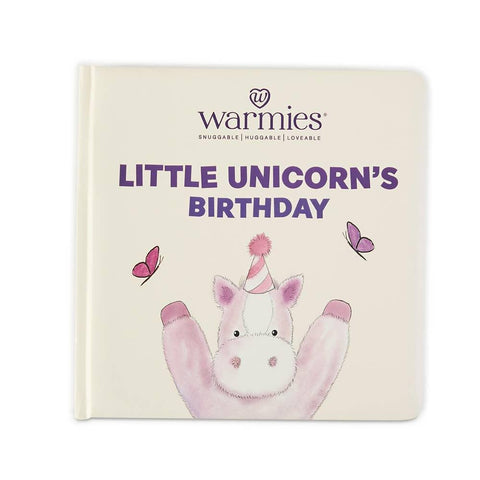 warmies little unicorns birthday board book cover - warmies USA