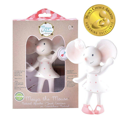 Meiya the Mouse - Natural Organic Rubber Squeaker Toy - Butterbugboutique (7626025304322)