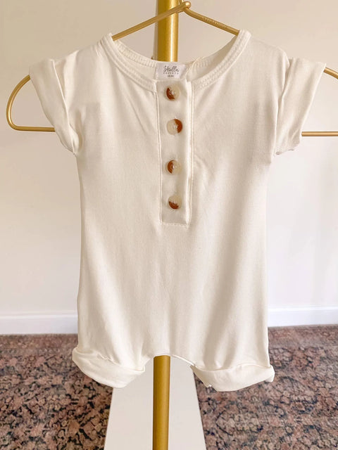 Stroller Society-Modal Baby Romper - White-#Butter_Bug_Boutique#