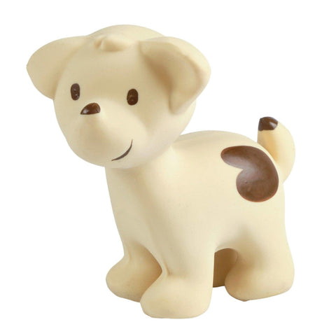 Puppy - Natural Organic Rubber Teether, Rattle & Bath Toy - Butterbugboutique (7626025468162)