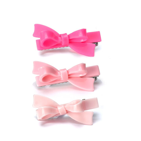 Bows Pink Shades Hair Clips