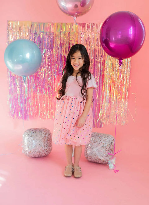 Diana Dress - Soft Pink Confetti