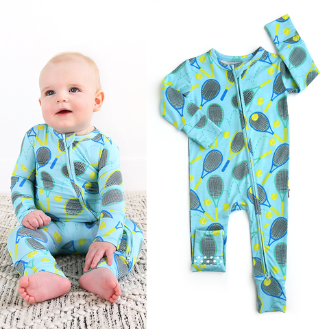 Roger Blue Tennis Zip Bamboo Pajama