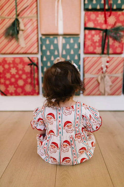Quinn Poplin Bubble in Vintage Santa