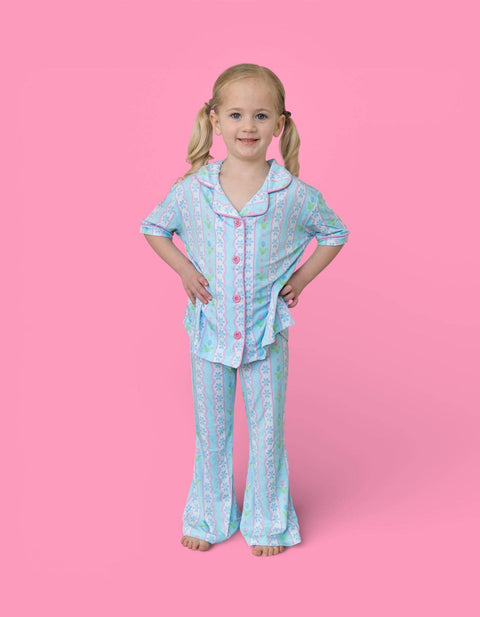Girls Flare Bamboo Pajama Set - Whimsy Tulip