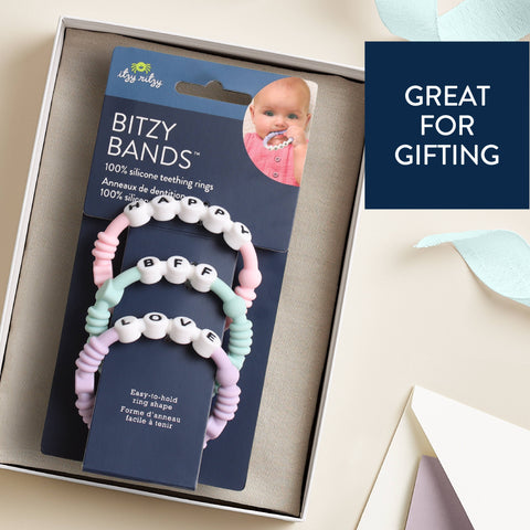 Bitzy Bands™ Silicone Teething Bracelet Rings