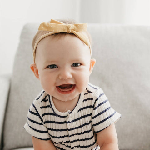 Ribbon Baby Bow - Marigold
