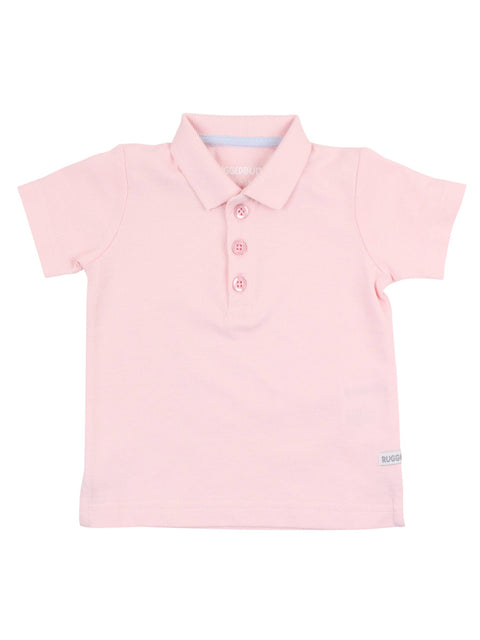 Pink Pique Polo Shirt