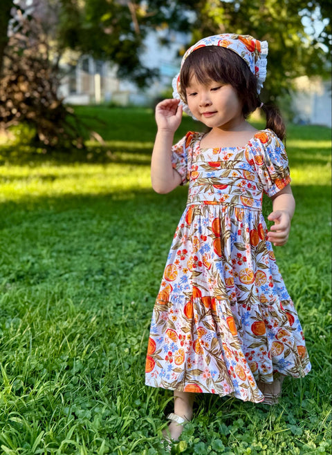 Amelie Dress - Orange Blossoms