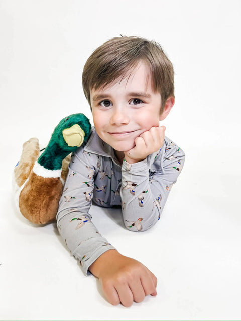 Mallard Ducks Long Sleeve Polo Shirt