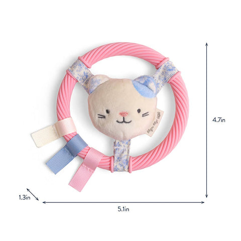 Itzy Ring Pal™ - Teething Ring with Plush Character: Red Tomato