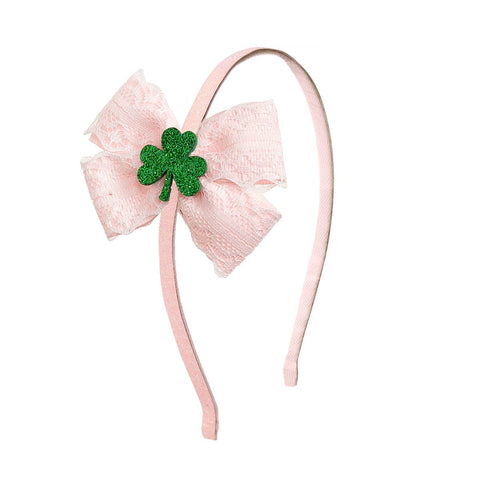 Shamrock Lace Bow Headband