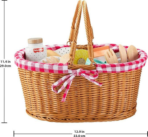 Fisher Price Wooden Picnic Basket