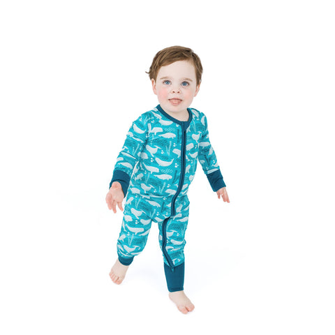 Beluga Whale Baby Bamboo Convertible Footie