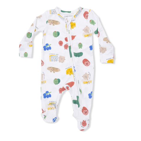 2 Way Zipper Footie - Charcuterie Cuties