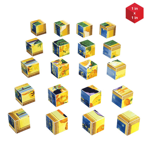 1" Magnetic Puzzle Cubes (Famous Paintings)