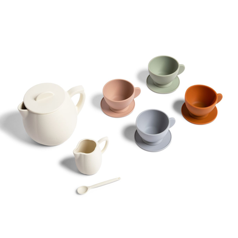 Kids Pretend Play Silicone Tea Set