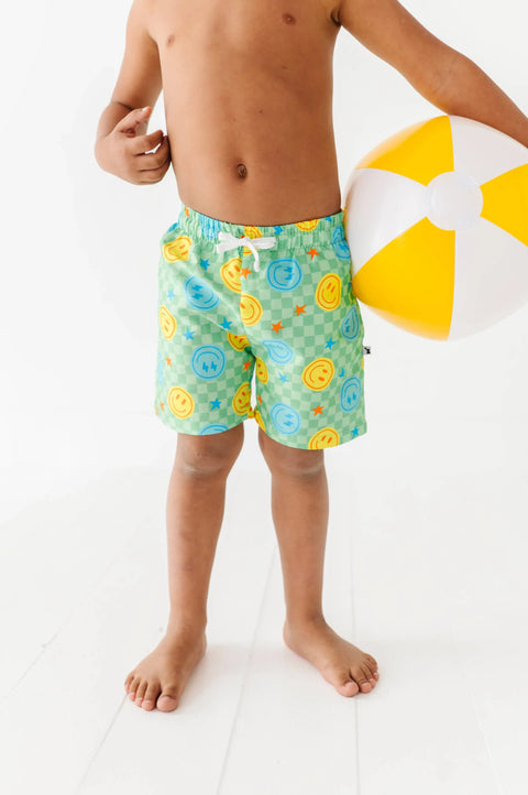 Electric Smiles Swim Trunks