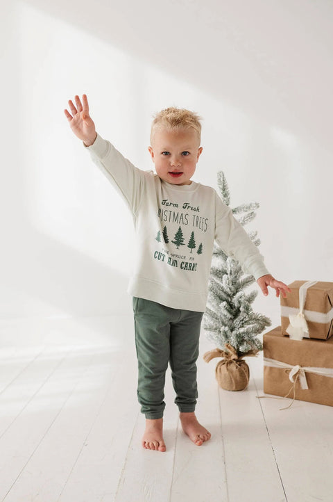 Boxy Sweatshirt - Farm Fresh Christmas Trees