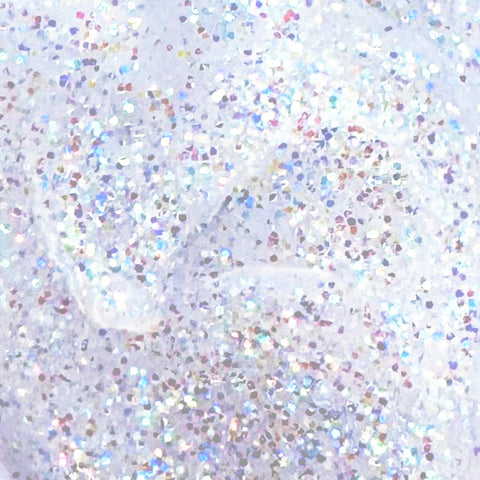 Super Sparkly Kids Hair & Body Fine Glitter Gel - White
