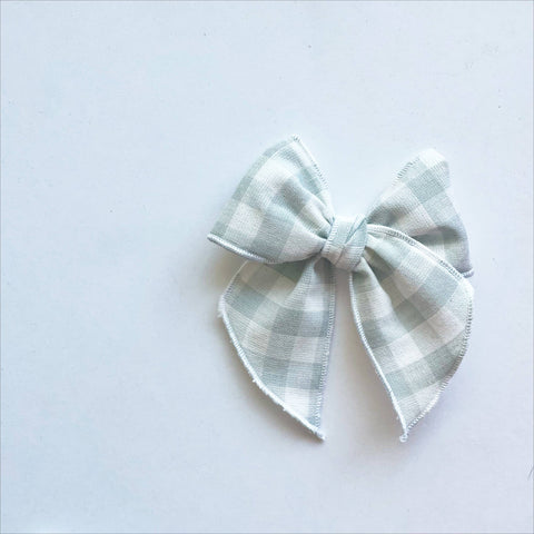 Mint Green Gingham Elle Bow