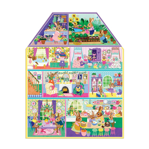 100 Piece House-shaped Puzzle - Cottontail Cottage