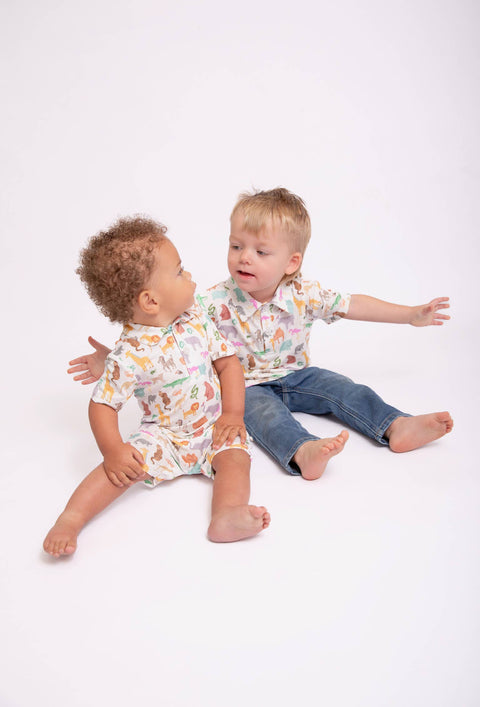 Zoo Crew Bamboo Short Sleeve Polo Shirt for Boys