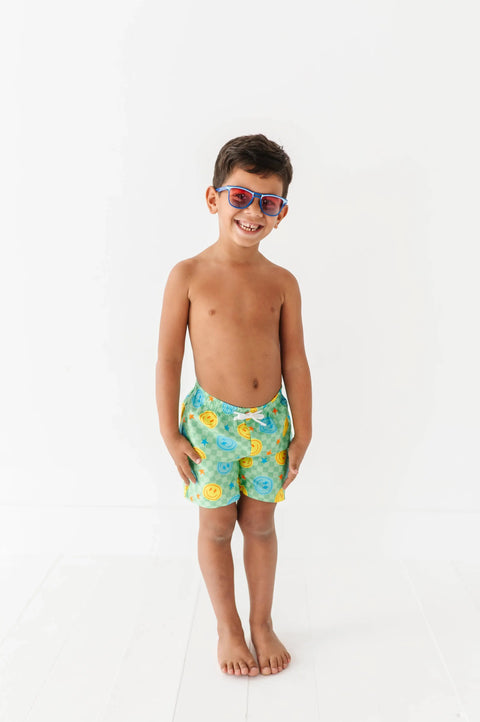 Electric Smiles Swim Trunks