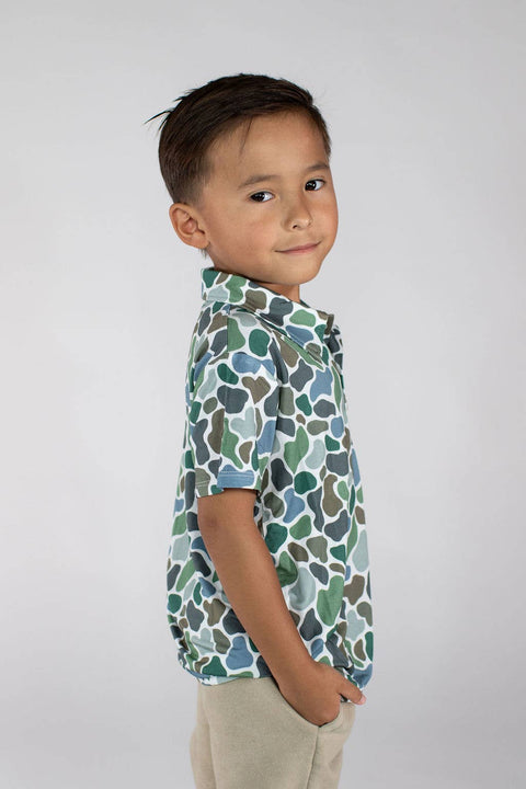 Pebble Camo Short Sleeve Polo Shirt
