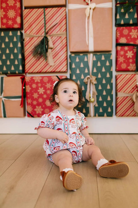 Quinn Poplin Bubble in Vintage Santa