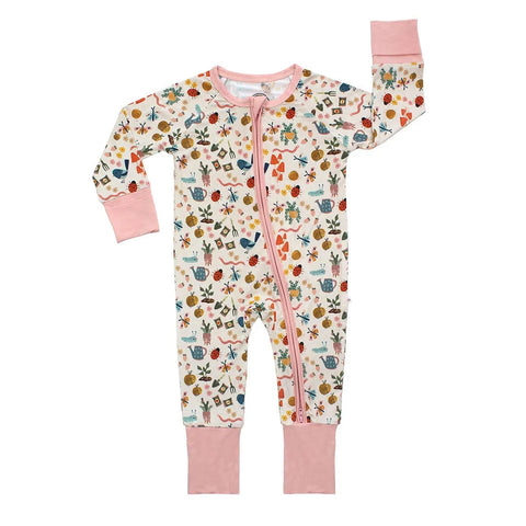 Garden Friends Bamboo Convertible Baby Pajamas