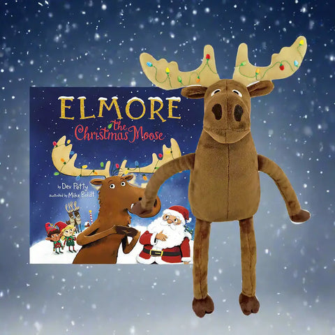 Elmore The Christmas Moose Plush & Book