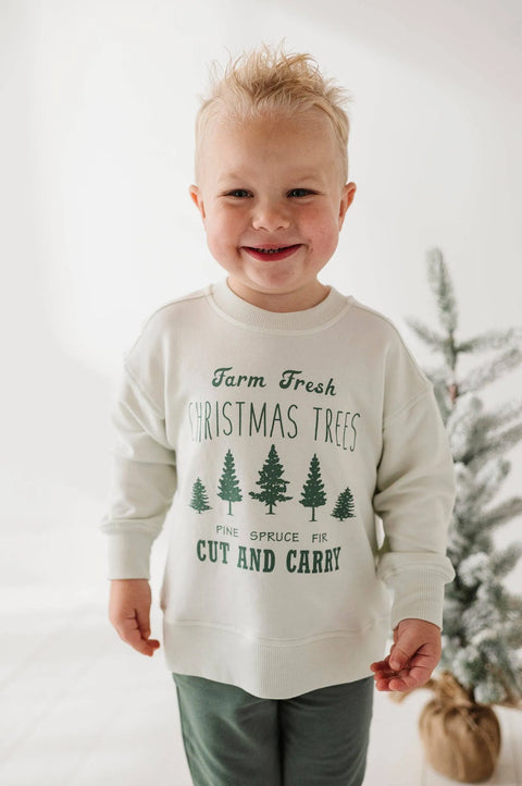 Boxy Sweatshirt - Farm Fresh Christmas Trees