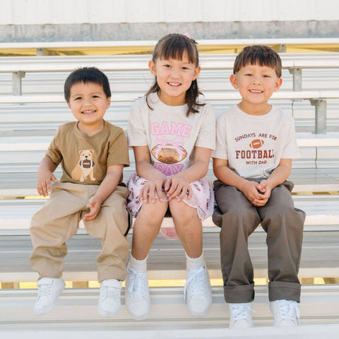 Bulldog Football Patch Short Sleeve T-Shirt for Kids