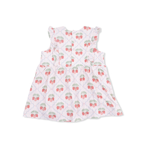 Ruffle Bodysuit Dress - Sweet Strawberries