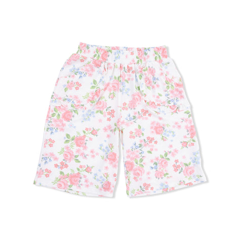 Short Sleeve Shirt with Wide Leg Pant - Cute Little Roses