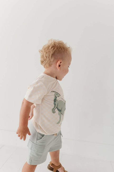Boy's Short Sleeve Tee in Parasaurolophus