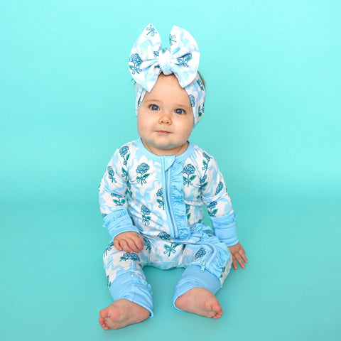 Savannah Ruffle Zip Bamboo Pajama