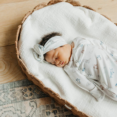 Newborn Knotted Gown - Arctic Wonder